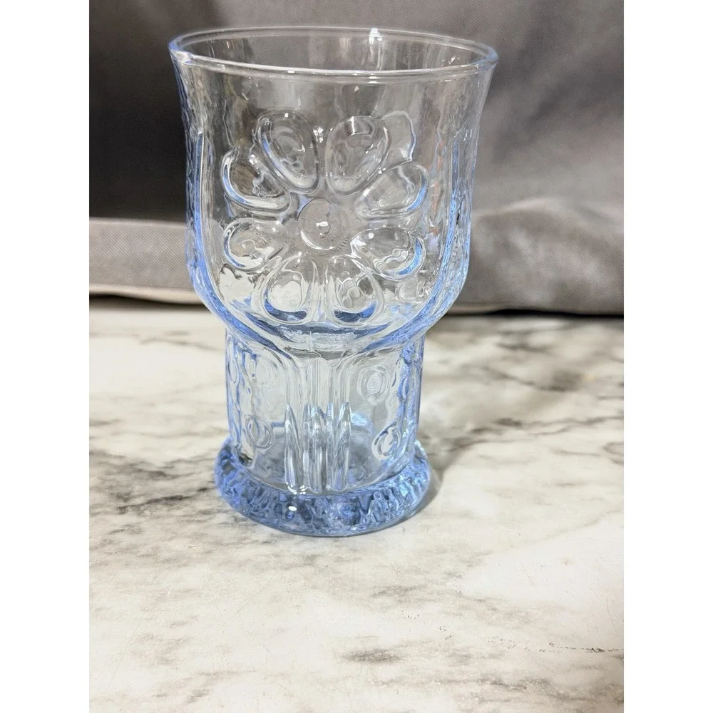 Libbey Blue Country Garden Daisy Juice Glass 4